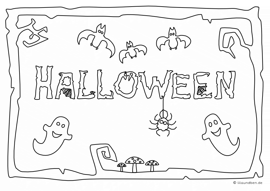 Halloween-Schriftzug zum Download und Ausdrucken